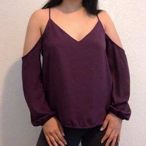 ✨Off the Shoulder Top long sleeve Plum
